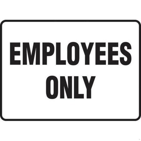 Accuform SAFETY SIGN EMPLOYEES ONLY 10 X 14 MADM994VA MADM994VA